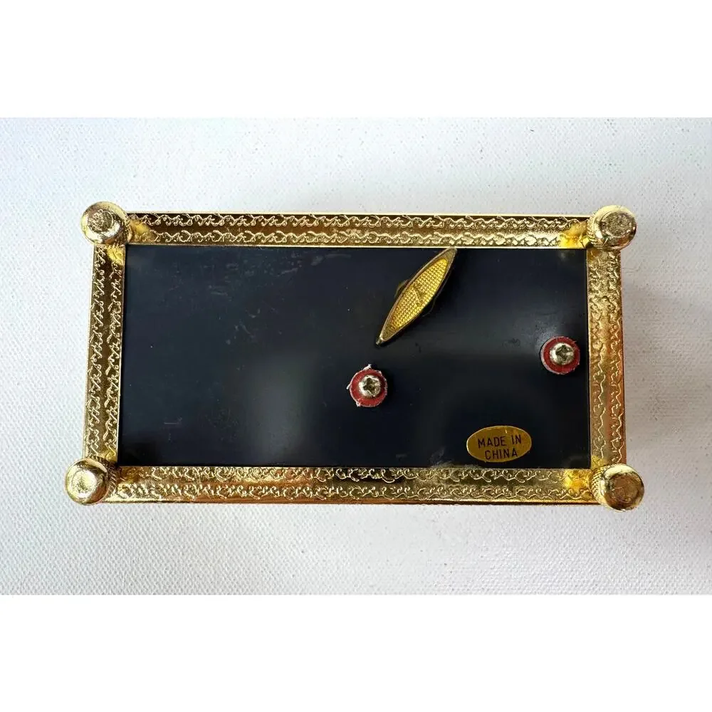 Vintage Yunsheng Beveled Glass Jewelry Box Music Box